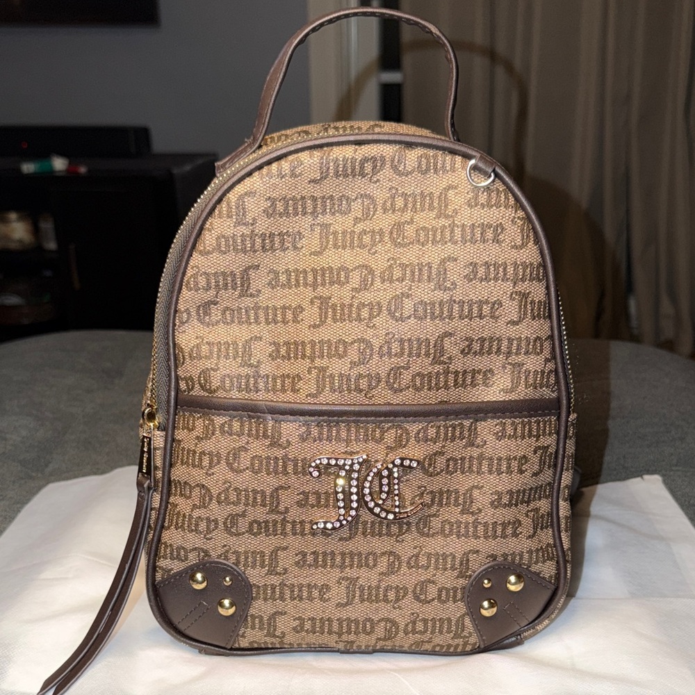 Juicy Couture Tan and Brown Backpack